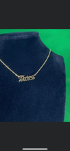 Load image into Gallery viewer, Gold Zodiac Necklaces with 18in chain