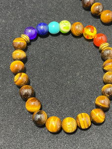 Tiger Eye Chakra Bracelet