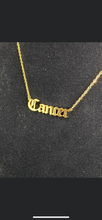 Load image into Gallery viewer, Gold Zodiac Necklaces with 18in chain