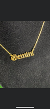 Load image into Gallery viewer, Gold Zodiac Necklaces with 18in chain