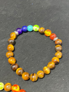 Tiger Eye Chakra Bracelet