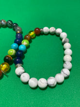 Load image into Gallery viewer, White Turquoise Chakra Bracelet