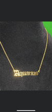 Load image into Gallery viewer, Gold Zodiac Necklaces with 18in chain