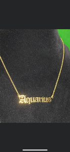 Gold Zodiac Necklaces with 18in chain