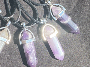 Amethyst Crystal Necklace (16 inch chain)