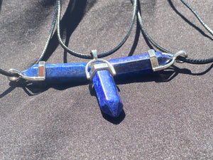 Lapis Lazuli Crystal Necklace (16 inch chain)