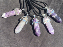 Load image into Gallery viewer, Amethyst Crystal Necklace (16 inch chain)