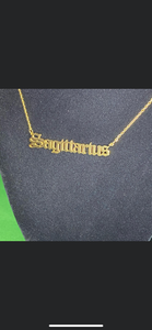 Gold Zodiac Necklaces with 18in chain