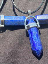 Load image into Gallery viewer, Lapis Lazuli Crystal Necklace (16 inch chain)