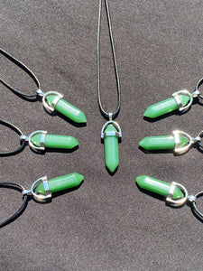 Aventurine Crystal Necklace (16 inch chain)