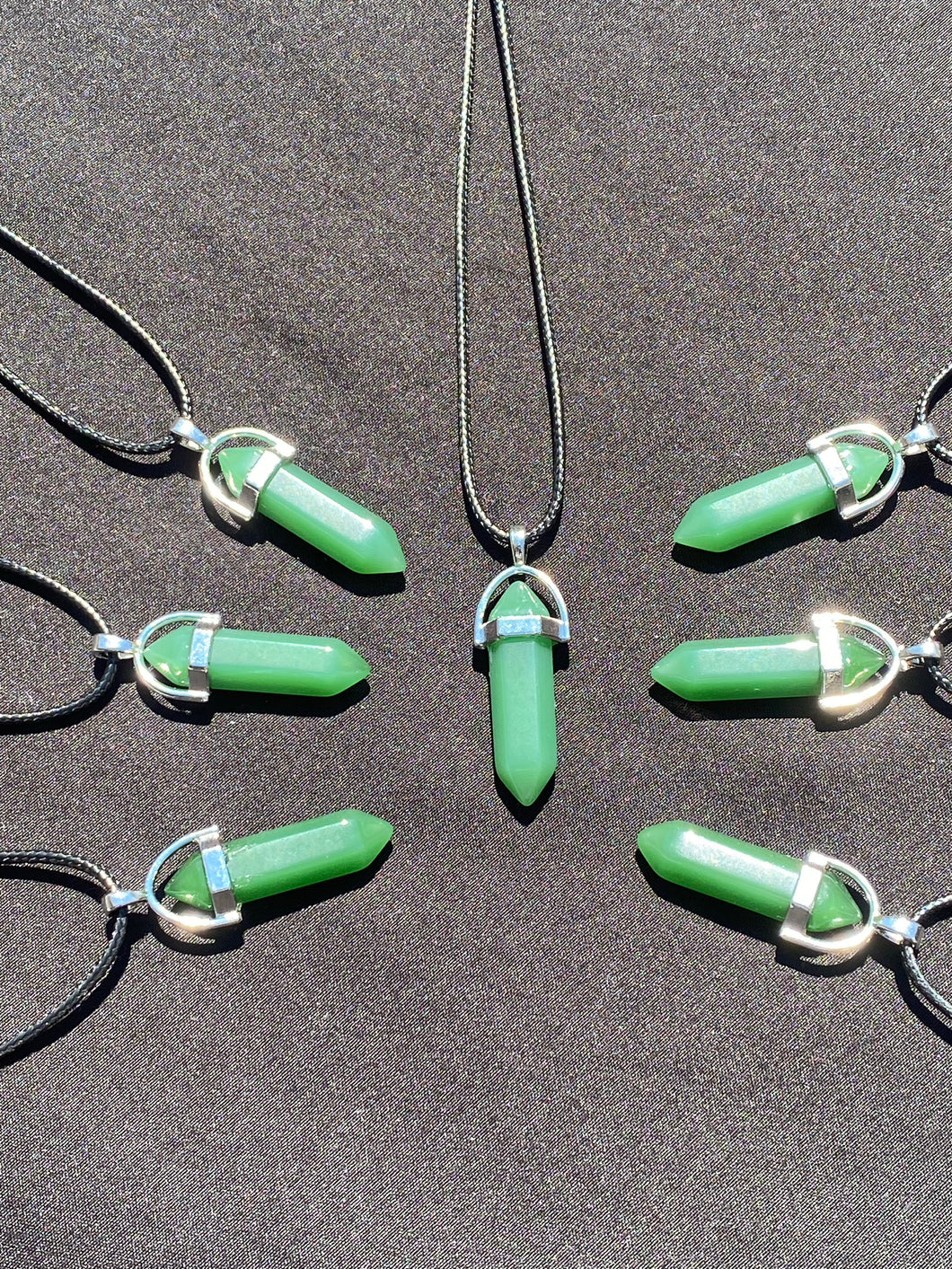 Aventurine Crystal Necklace (16 inch chain)