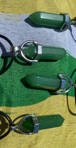 Aventurine Crystal Necklace (16 inch chain)