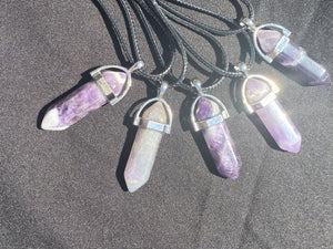 Amethyst Crystal Necklace (16 inch chain)