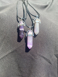 Amethyst Crystal Necklace (16 inch chain)