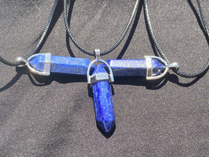 Lapis Lazuli Crystal Necklace (16 inch chain)